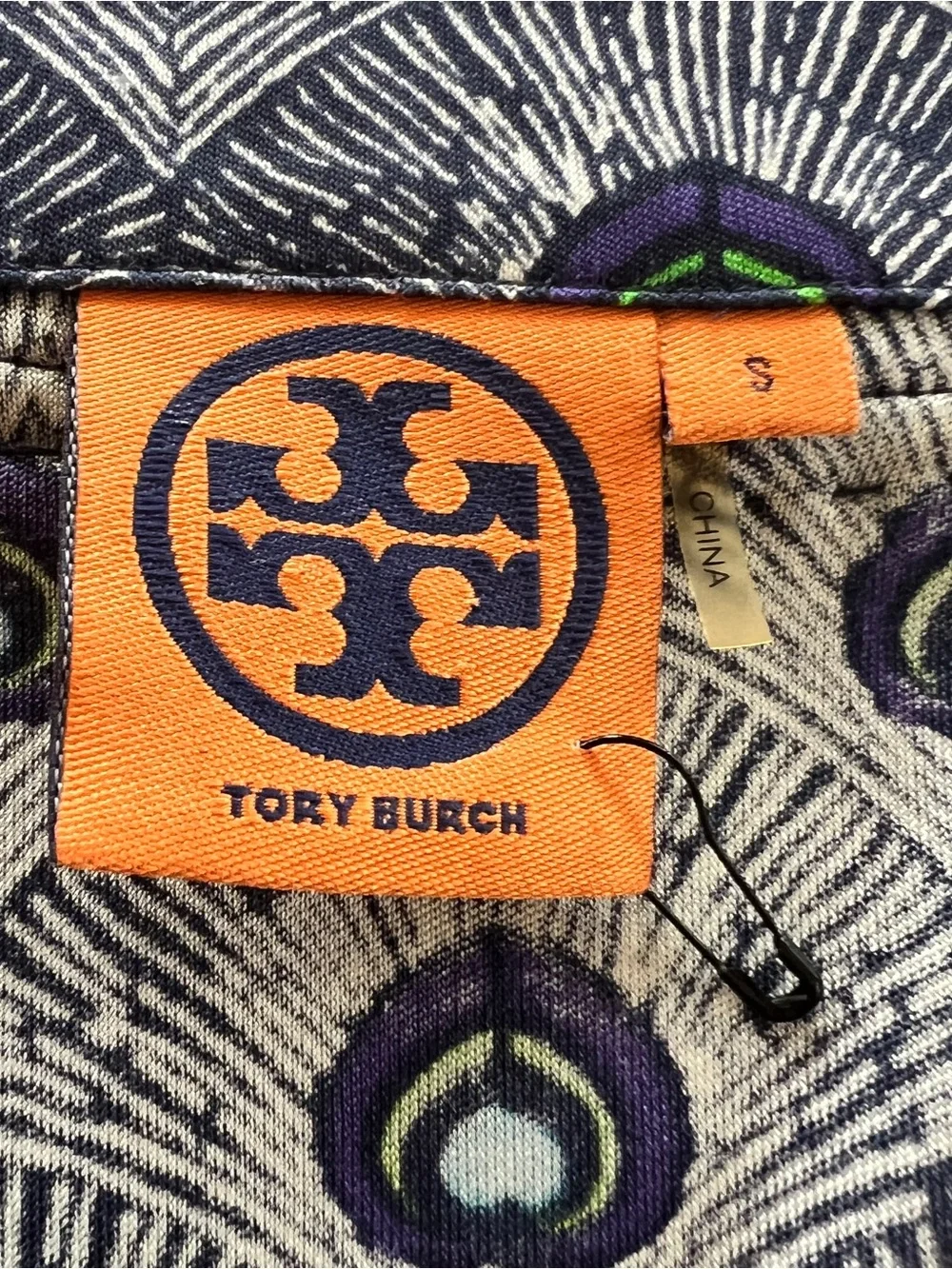 Tory Burch silk peacock tunic dress-small